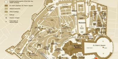 Karte izrakumos biroju Vatikāns