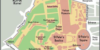 Karte Vatikāna ieejas 