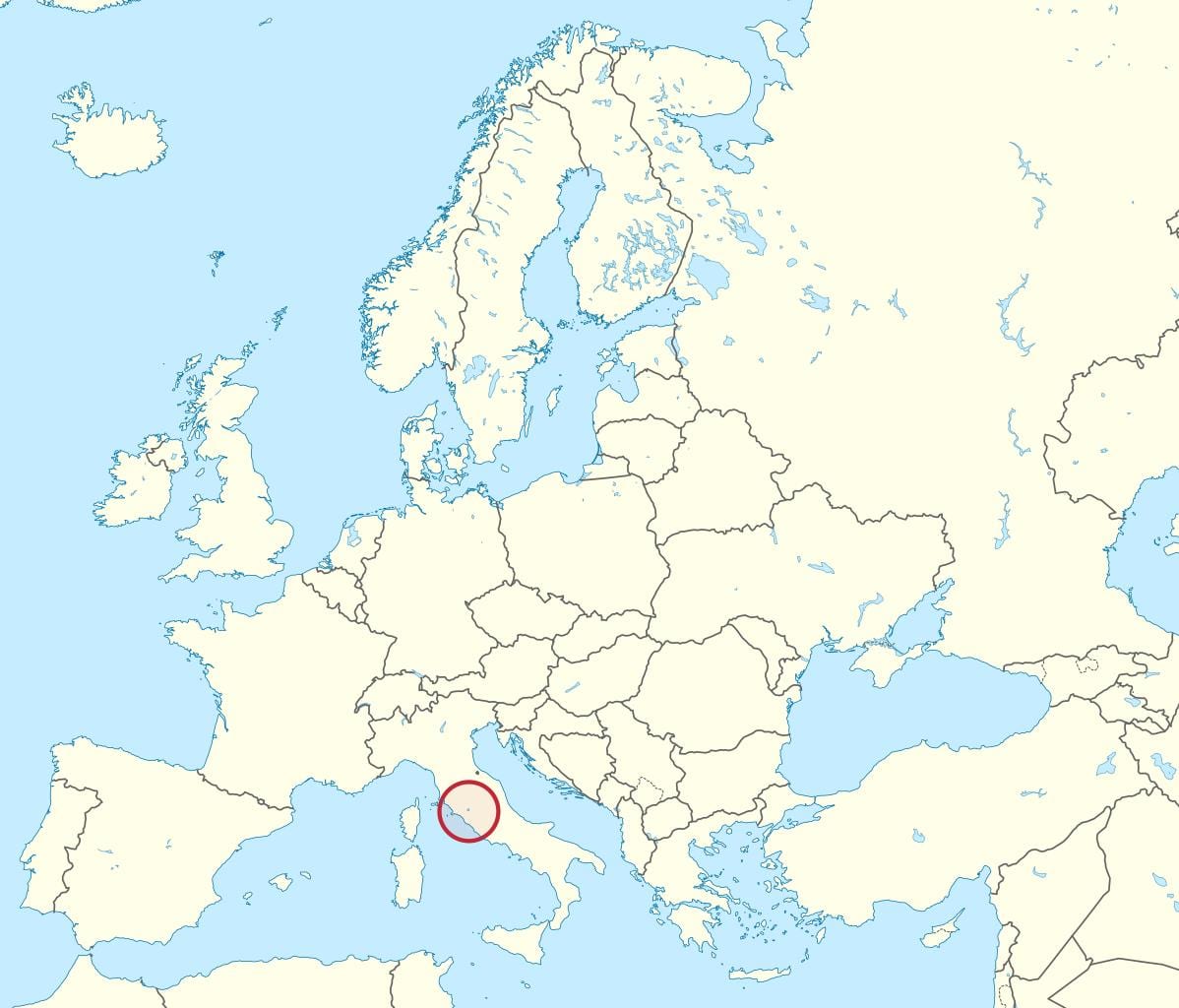 Karte Vatikāna eiropā