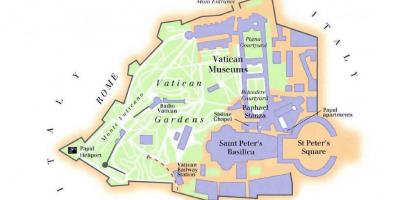 Karte Vatikāna muzeja un siksta kapela