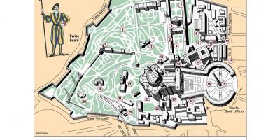 Karte Vatikāna muzeja izkārtojums